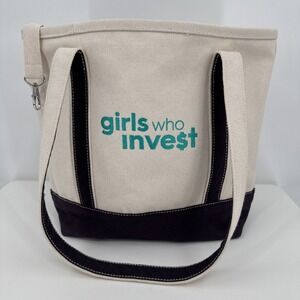 Lands End Girls Who Invest‎ Canvas Medium Tote